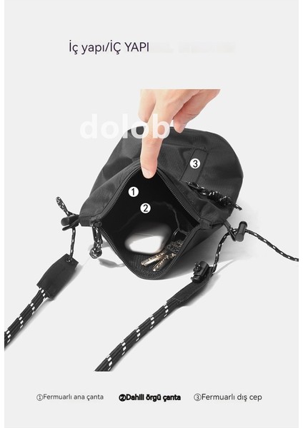 Trendy Marka Tek Omuz Mini Crossbody Çanta Erkek Kanvas Küçük Çanta Kadın Çok Yönlü Çok Fonksiyonlu Gündelik Moda Alışveriş Cep Telefonu Çantası (Yurt Dışından)