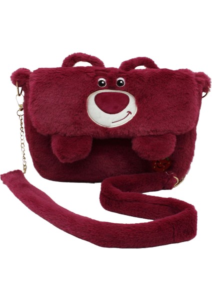 Baırang Çilek Ayı Peluş Tote Çanta (Yurt Dışından)