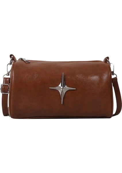 Retro Parlak Küçük Kare Düz Renk Koltukaltı Banliyö Crossbody Çanta (Yurt Dışından)