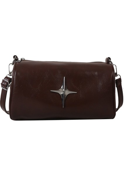 Retro Parlak Küçük Kare Düz Renk Koltukaltı Banliyö Crossbody Çanta (Yurt Dışından)