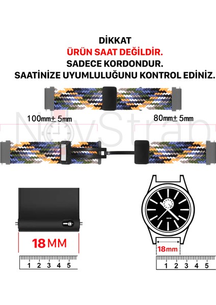 Huawei Watch GT4 41mm GT5 41mm ile Uyumlu Kordon (18mm Pimli) Flexible Örgü Magnet Tokalı