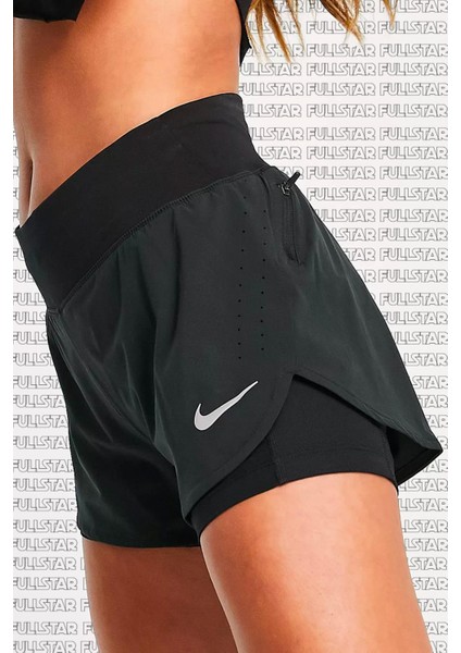 Eclipse Flex 2 In 1 Running Shorts Taytlı Koşu Antrenman Şortu Siyah