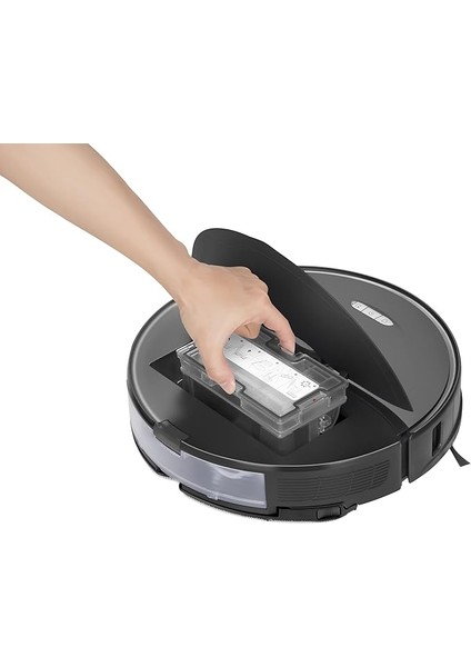 Premium Sonic Robot Süpürge 180 Dakika Pil Ömrü, 400 ml Toz / 300 ml Su Tankı, Halı Ultrasonu, Uygulama/ses Kontrolü, 6000 Pa Emiş Gücü, Precisense Engel Önleme, Hassas Sensör