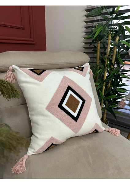 Punch Nakışlı Kırlent Kılıfı