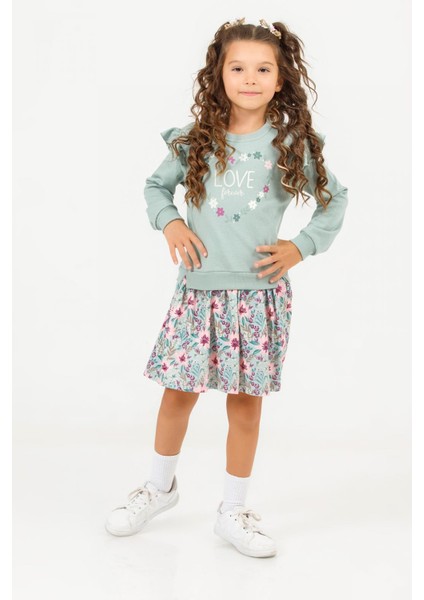 9622 Kız Çocuk Sweat Elbise modelleri