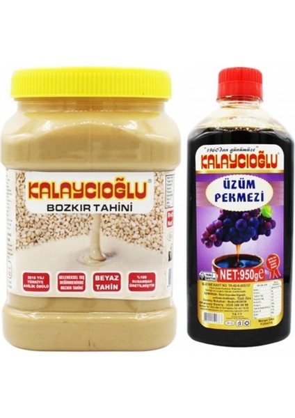 Bozkır Tahin Merkezi Kalaycıoğlu Beyaz Tahin 935 Gr- Üzüm Pekmezi 950 gr