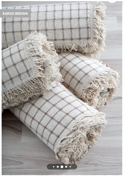 Pamuklu Buldan Işi Çekyat Örtüsü 180X220 cm