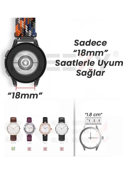 Huawei Watch Gt 4 41MM Ile Uyumlu 18MM Fiberlink Manyetik Tokalı Örgü Kordon modelleri