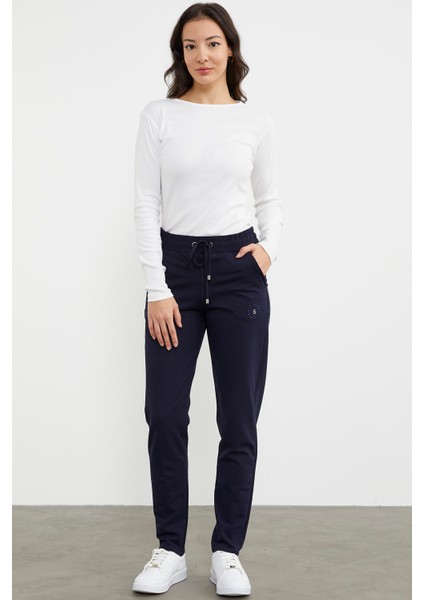 Yüksek Bel Iki Iplik Eşofman Altı - Lacivert fiyatları