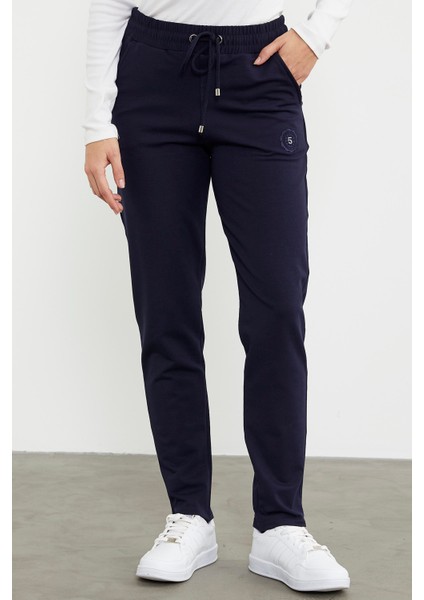 Yüksek Bel Iki Iplik Eşofman Altı - Lacivert modelleri