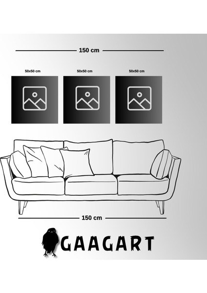3'lü Kare Kanvas Mutfak Tablo Seti Eğlenceli Bardaklar