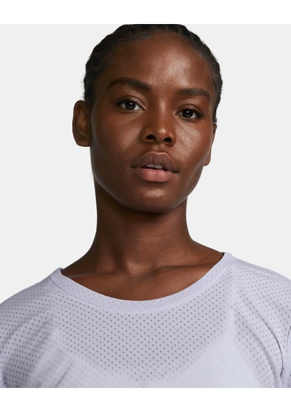 Dri-Fıt One Breathe Kadın Mor Spor Tshirt DX0131 modelleri