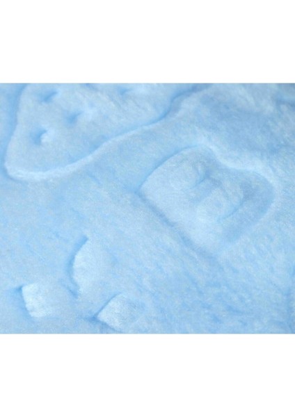 Bebek Mavi Peluş Bebek Battaniyesi 100X120