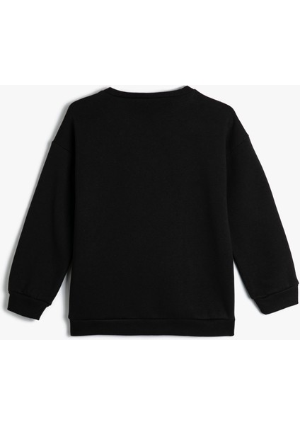 Anime Baskılı Sweatshirt Bisiklet Yaka Şardonlu fiyatları