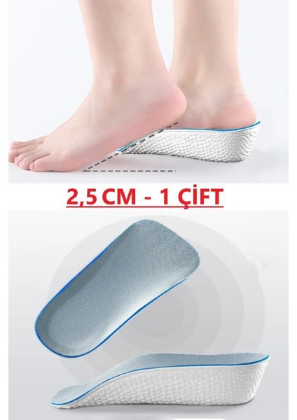 2.5 cm Erkek Topuk Yükseltici Boy Uzatan Ayakkabı Tabanlığı Topuk Yastığı Gizli Topuk