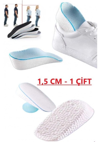 1.5 cm Erkek Topuk Yükseltici Boy Uzatan Ayakkabı Tabanlığı Topuk Yastığı Gizli Topuk