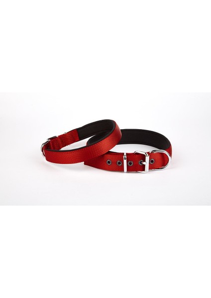 CLZ205 Dokuma Köpek Boyun Tasması 45-52 cm Kırmızı