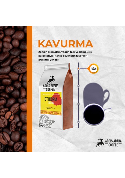 Coffee Etiyopya Sidamo 250 Gr. Çekirdek, Filtre, Espresso Kahve