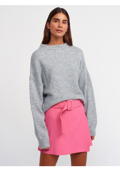 80767 Kemerli Mini Etek - Pembe fırsatları