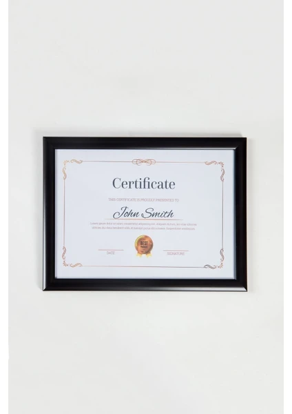 As Ticaret A4 Çerçeve Siyah 21X30 Sertifika Diploma Belge Fotoğraf Için Pvc Camlı