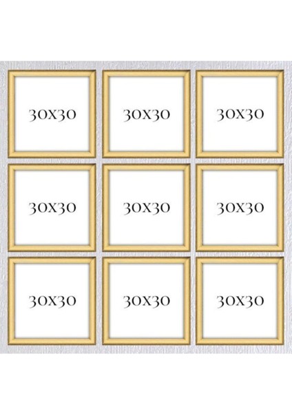 Dokuzlu 30X30 Çerçeve ( Postersiz ) - BOS1025 fiyatları