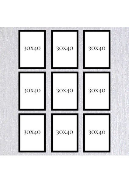Dokuzlu 30X40 Çerçeve ( Postersiz ) - BOS1026