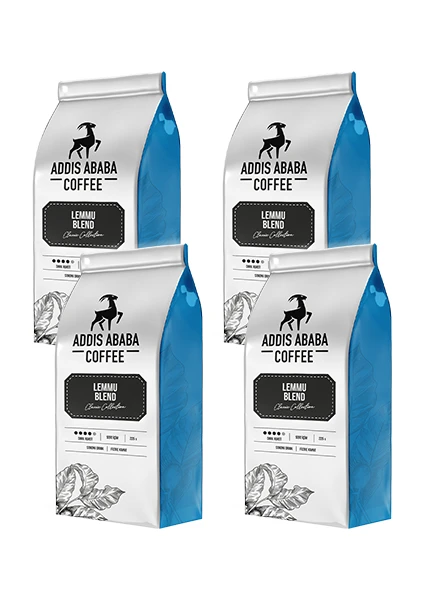 Addis Ababa Coffee Coffee Lemmu Çekirdek Kahve 4 x 225 gr