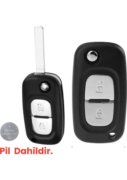 Renault Kangoo Clio 3 Twingo Wind Master Modus Trafic Uzaktan Kumanda Kabı Anahtar Kılıfı