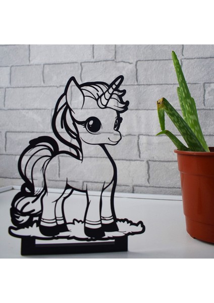 Woody Metal Unicorn Masa Süsü, Masaüstü Süs Eşyası, Biblo, Ofis Dekorasyonu, Dekoratif Aksesuar,  Masaüstü Ofis Hediyesi Yılbaşı Süsleri, Dekoratif Obje, Kafe Restoran Dekorasyon