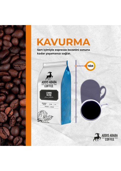 Addis Ababa Coffee Coffee Lemmu Çekirdek Kahve 225 gr