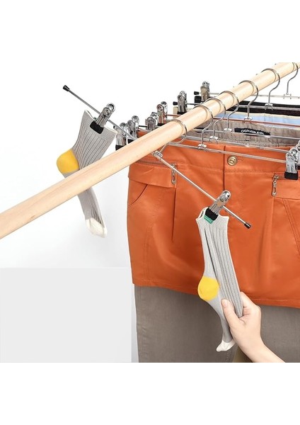Metal Etek Pantolon Askısı - Mandallı Etek Askısı Pantolon Askısı 8 Adet 719536