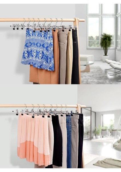 Metal Etek Pantolon Askısı - Mandallı Etek Askısı Pantolon Askısı 8 Adet 719536