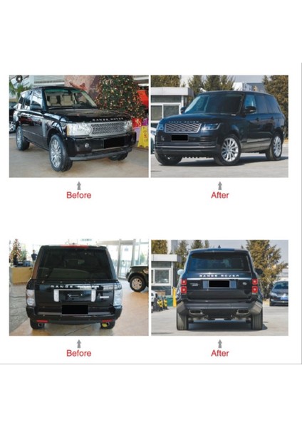 Lr range rover vogue 2018+ dönüşüm body kit seti 2002 / 2011