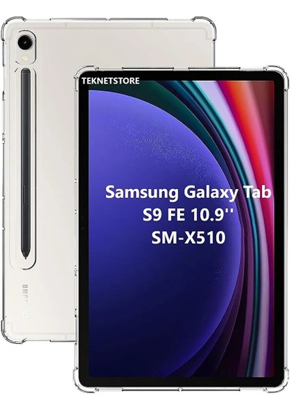 Samsung Galaxy Tab S9 Fe 10.9 Inç Tablet Kılıfı Silikon Ekran Koruyucu Dokunmatik Kalem Seti