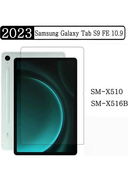 Samsung Galaxy Tab S9 Fe 10.9 Inç Tablet Kılıfı Silikon Ekran Koruyucu Dokunmatik Kalem Seti
