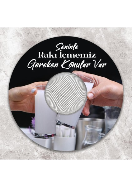 Işıklı Seninle Rakı Içmemiz Gereken Konular Var Bardak Altlığı fiyatları