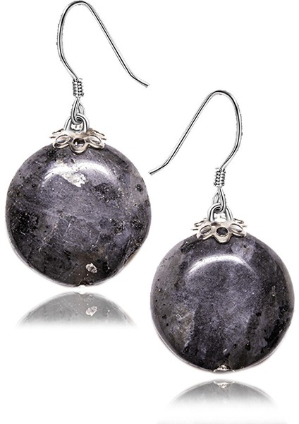 Sertifikalı Aaa+ Kalite Labradorit Taşı Doğal Taş Küpe