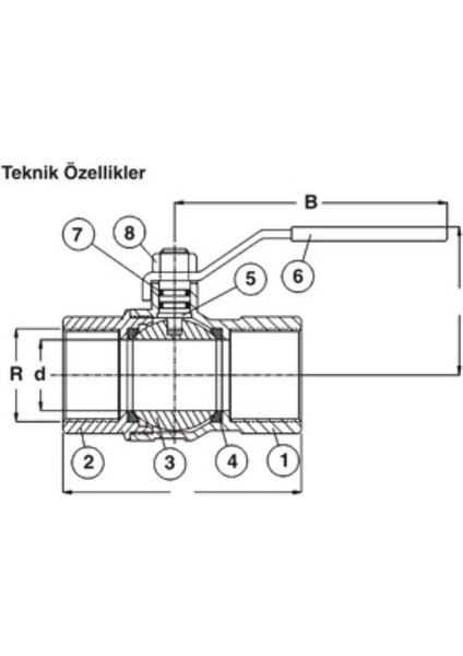 Doğalgaz Vanası Ts En 331- Mop 0,5 Tam Geçişli- 1"- 1 Parmak Vana