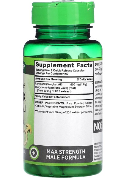 Longjack Tongkat Alı 800 mg 120 Quick Release Kapsül fiyatları