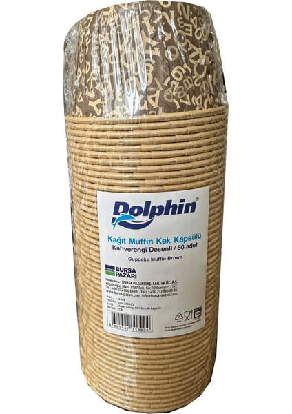 Muffin Kağıt Karton Yazı Desenli Cupcake Kek Kalıbı Kapsülü Kabı - 50 Adetlik 5 Paket fiyatları