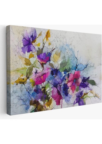Modern Sanat Soyut Çiçekler Dekoratif Kanvas Duvar Tablo-3650