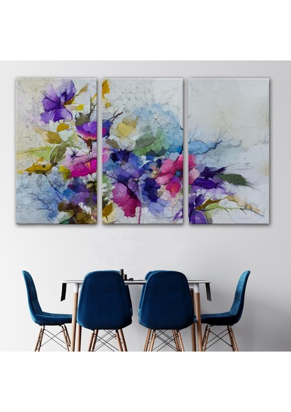 Modern Sanat Soyut Çiçekler Dekoratif Kanvas Duvar Tablo-3650