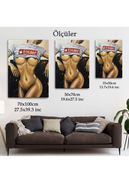 Kadın Yağlıboya Görünümlü Kanvas Tablo-5119