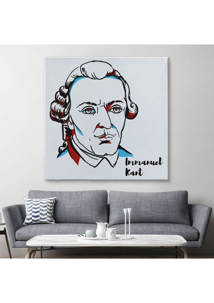 Immanuel Kant Dekoratif Kanvas Tablo-5820