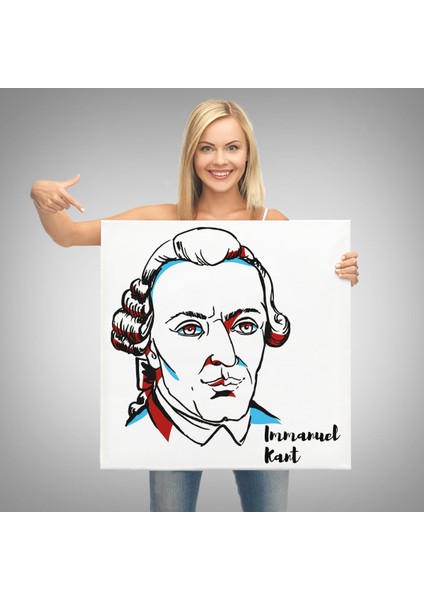 Immanuel Kant Dekoratif Kanvas Tablo-5820