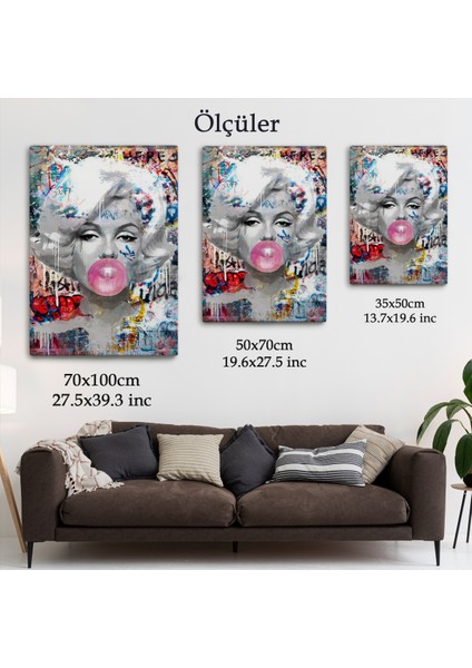 Marilyn Monroe Graffiti Pop Art Duvar Tablosu-6471