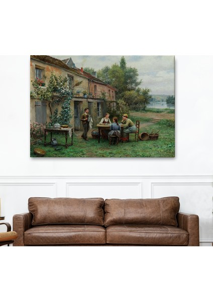 Bahçede Kahve Keyfi 19, Yüzyıl Tablosu-6529