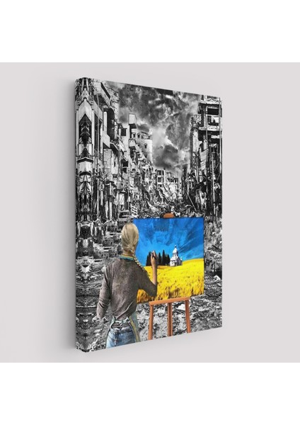 Hayalindeki Ukrayna'yi Çizen Ukraynalı Ressam Tablosu-6295