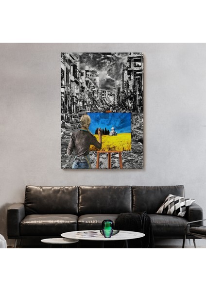 Hayalindeki Ukrayna'yi Çizen Ukraynalı Ressam Tablosu-6295