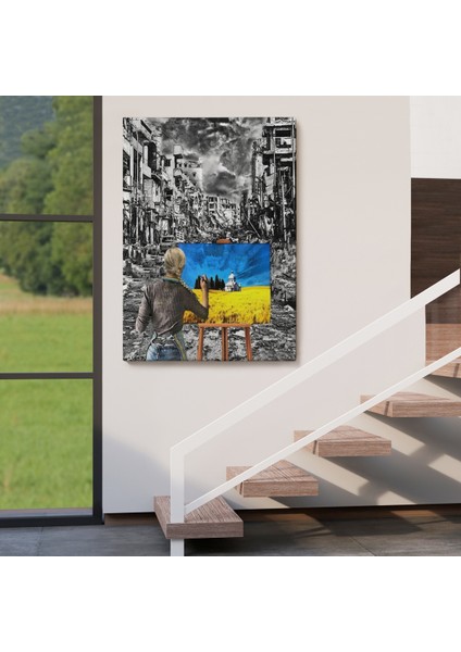 Hayalindeki Ukrayna'yi Çizen Ukraynalı Ressam Tablosu-6295